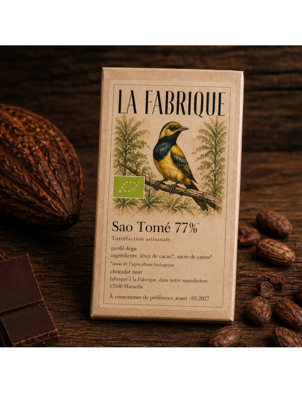 Tablette Bio Origine São Tomé 77%