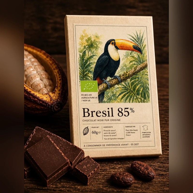 Tablette Brésil 85% Bio Bean-to-Bar