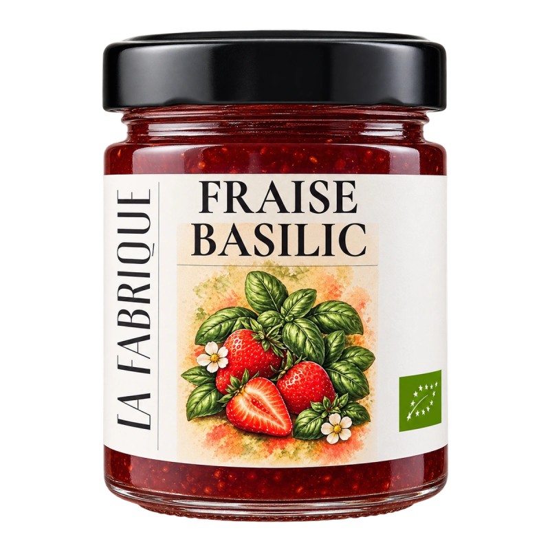 Confiture Bio Fraise Basilic